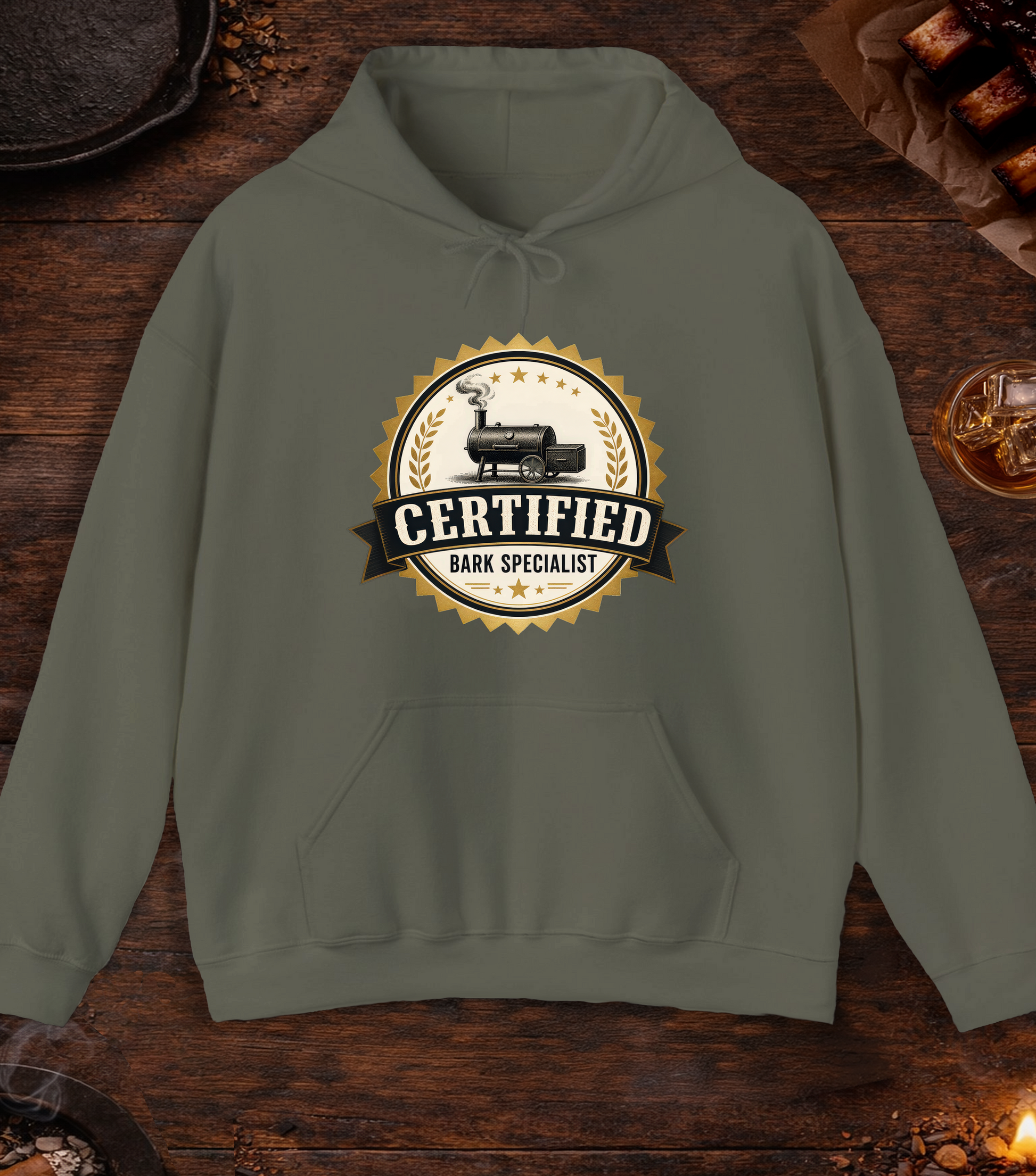 Certified Bark Specialist Hoodie - Military Green