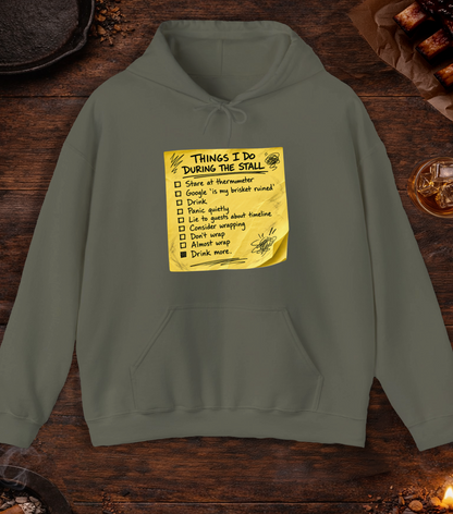 Things I Do During Stall Hoodie - Military Green