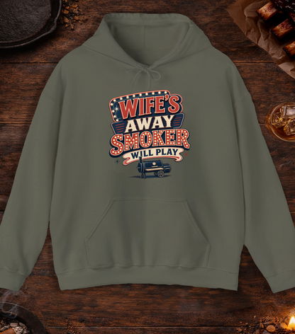 Wife's Away Hoodie - Military Green