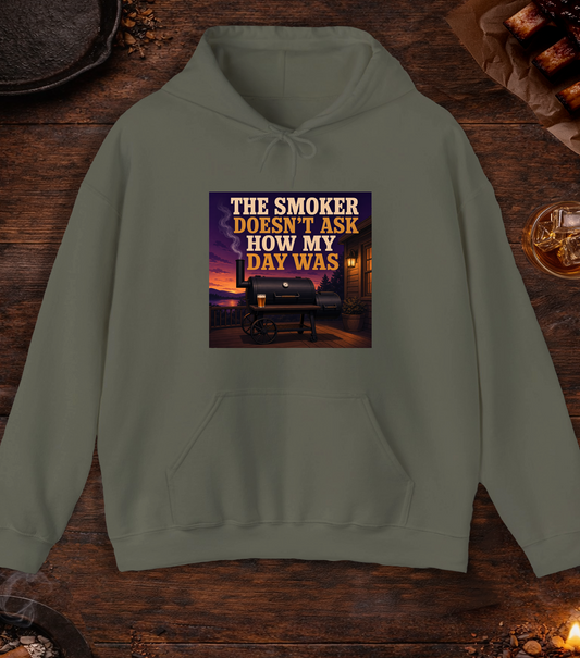 Doesn't Ask About My Day Hoodie - Military Green