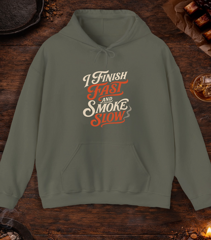 Finish Fast Smoke Slow Hoodie - Military Green