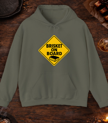 Brisket on Board Hoodie - Military Green