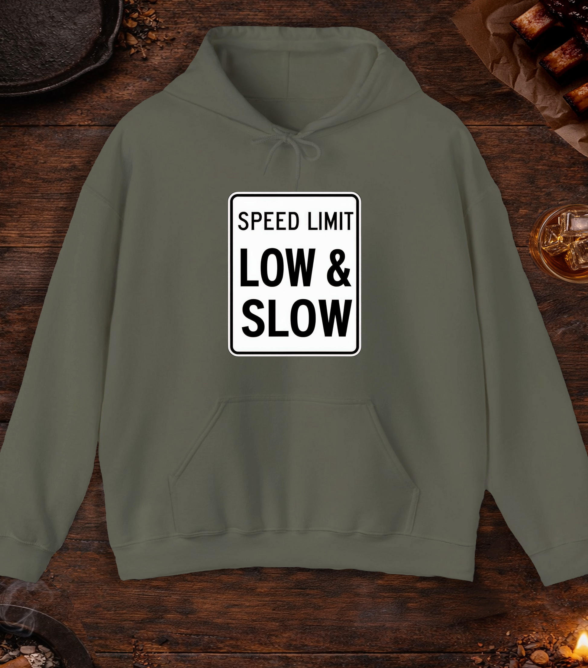 Speed Limit Low Slow Hoodie - Military Green