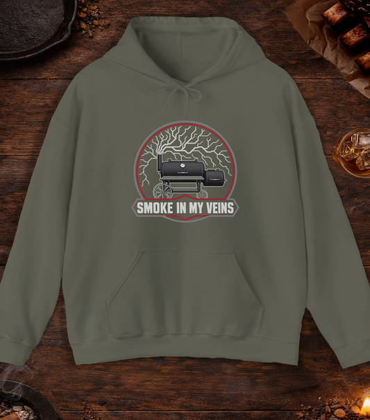 Smoke in My Veins Hoodie - Military Green