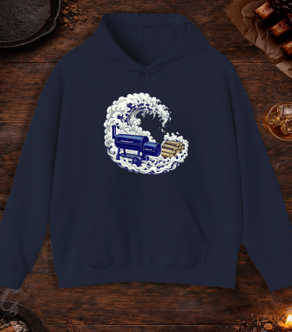 Smoke Wave Hoodie - Navy