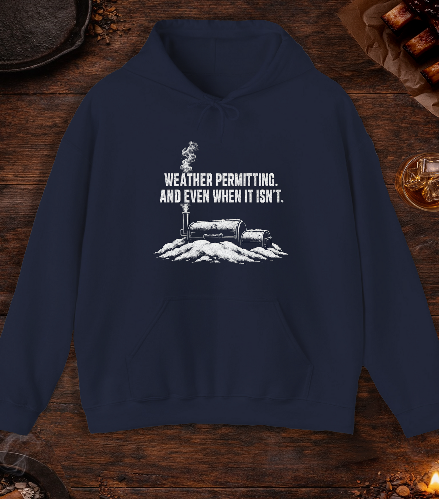 Weather Permitting Hoodie - Navy