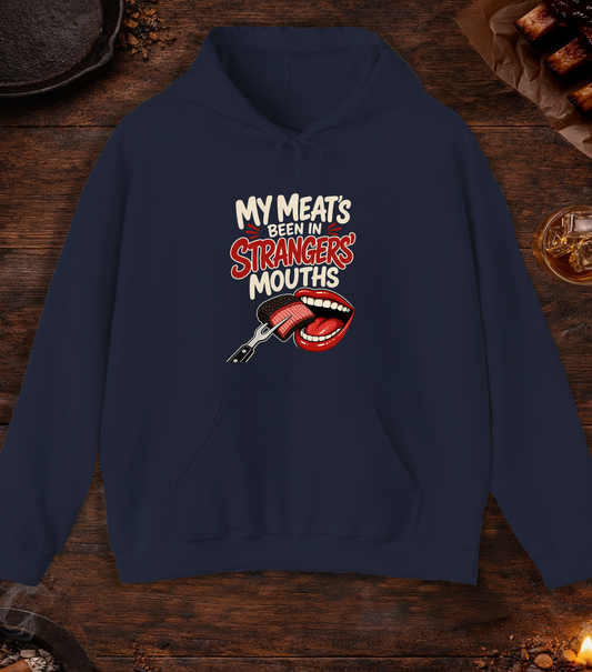 Meat in Strangers Mouths Hoodie - Navy