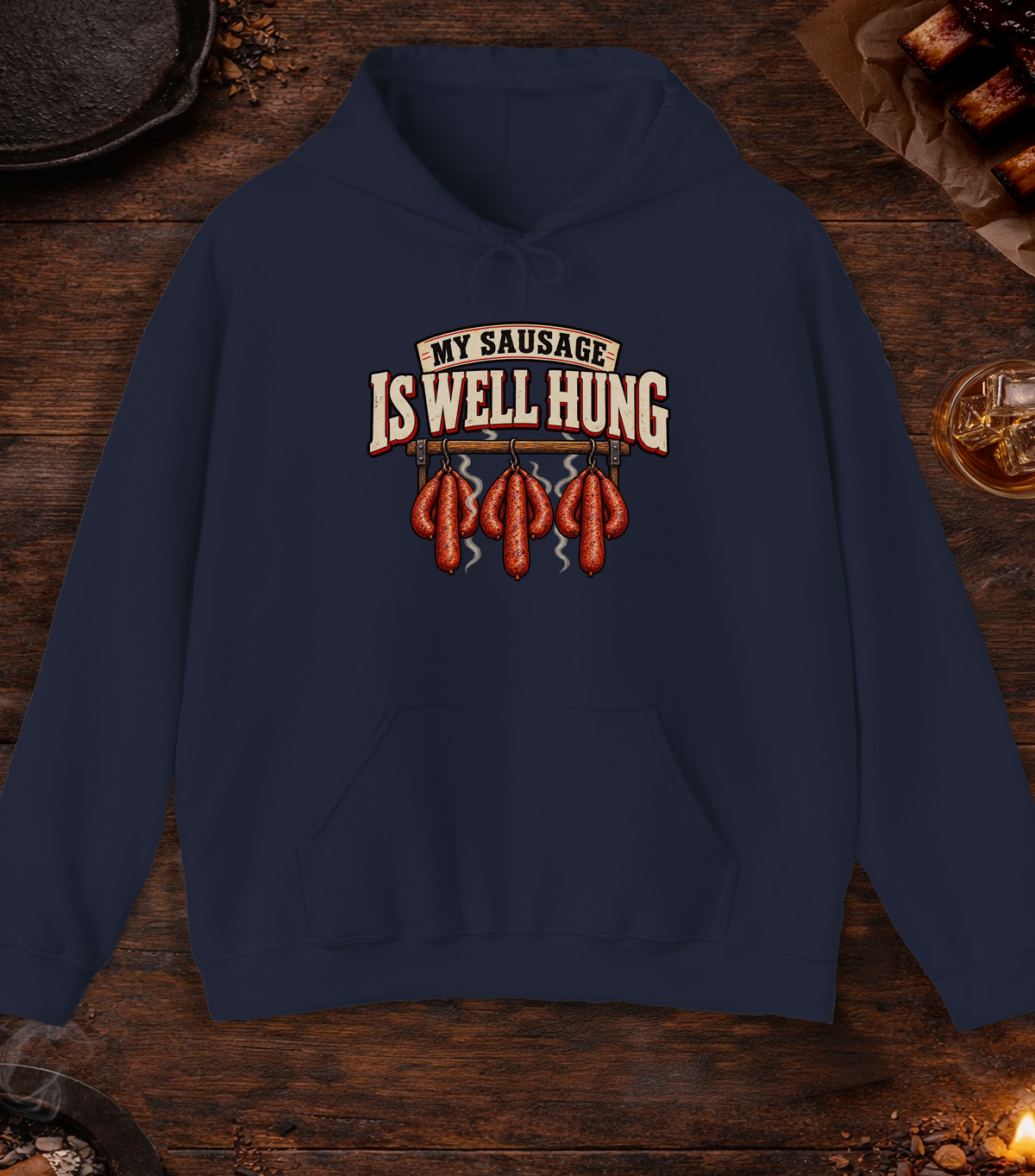 Well Hung Hoodie - Navy