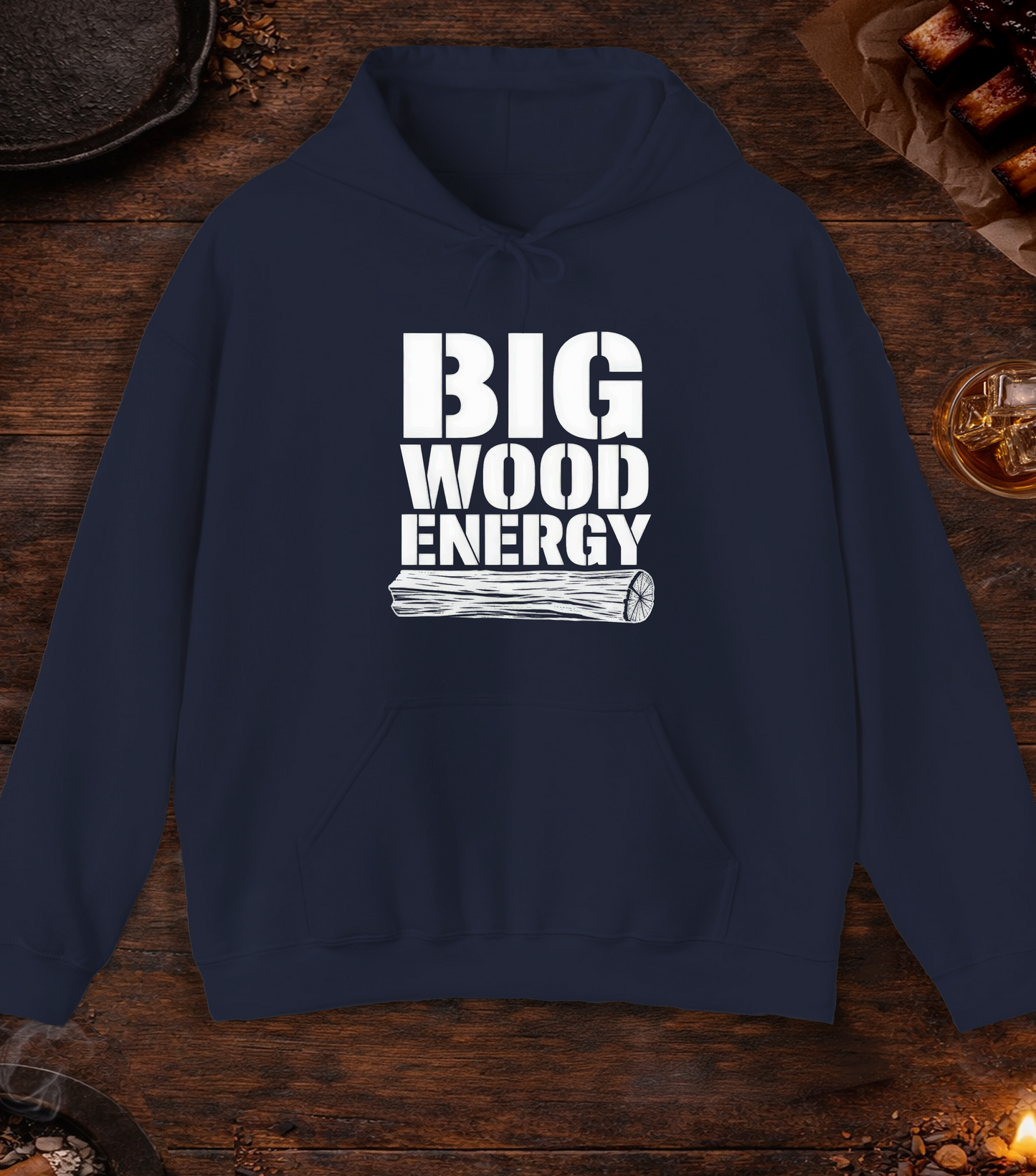 Big Wood Energy Hoodie - Navy