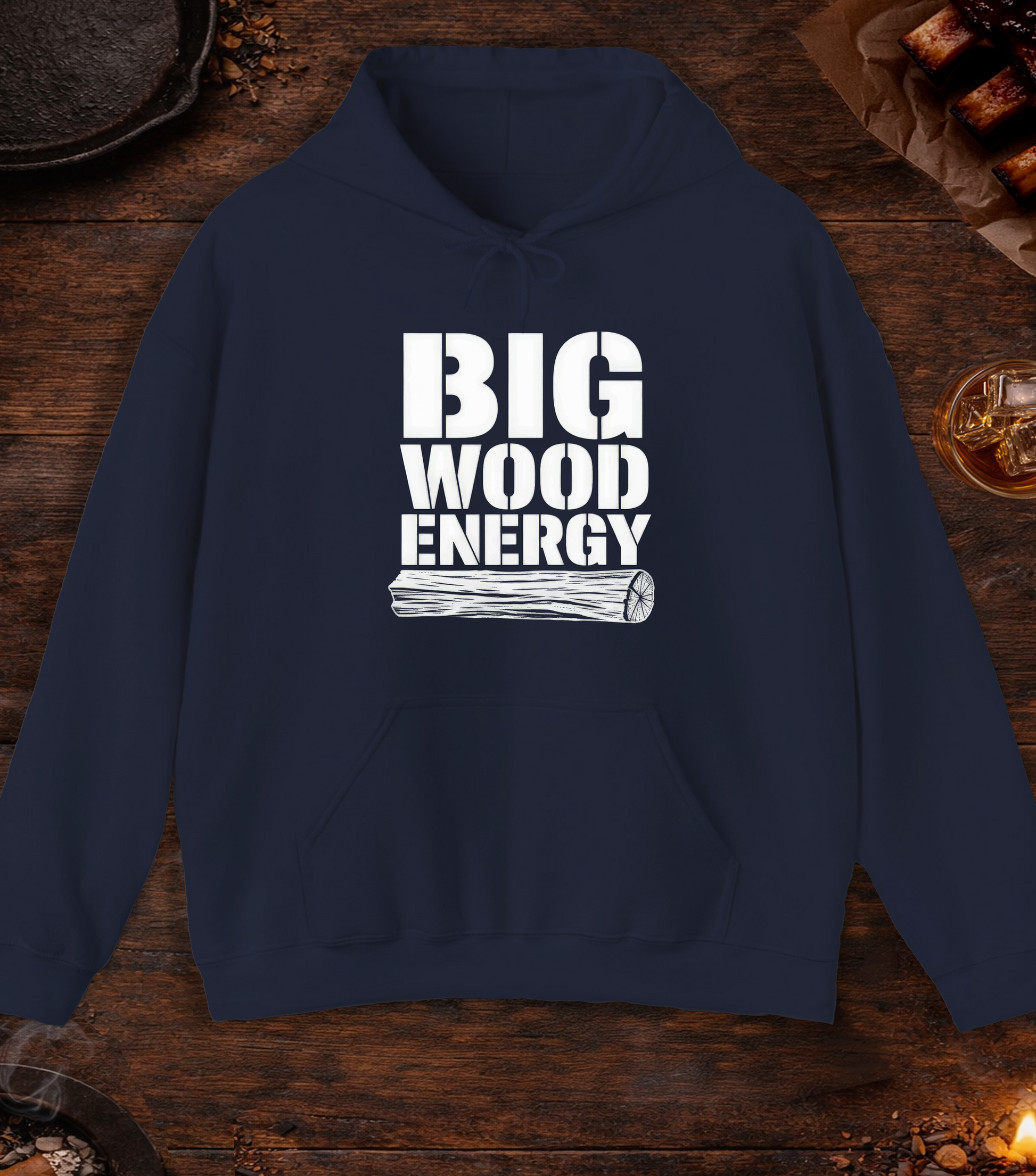 Big Wood Energy Hoodie - Navy