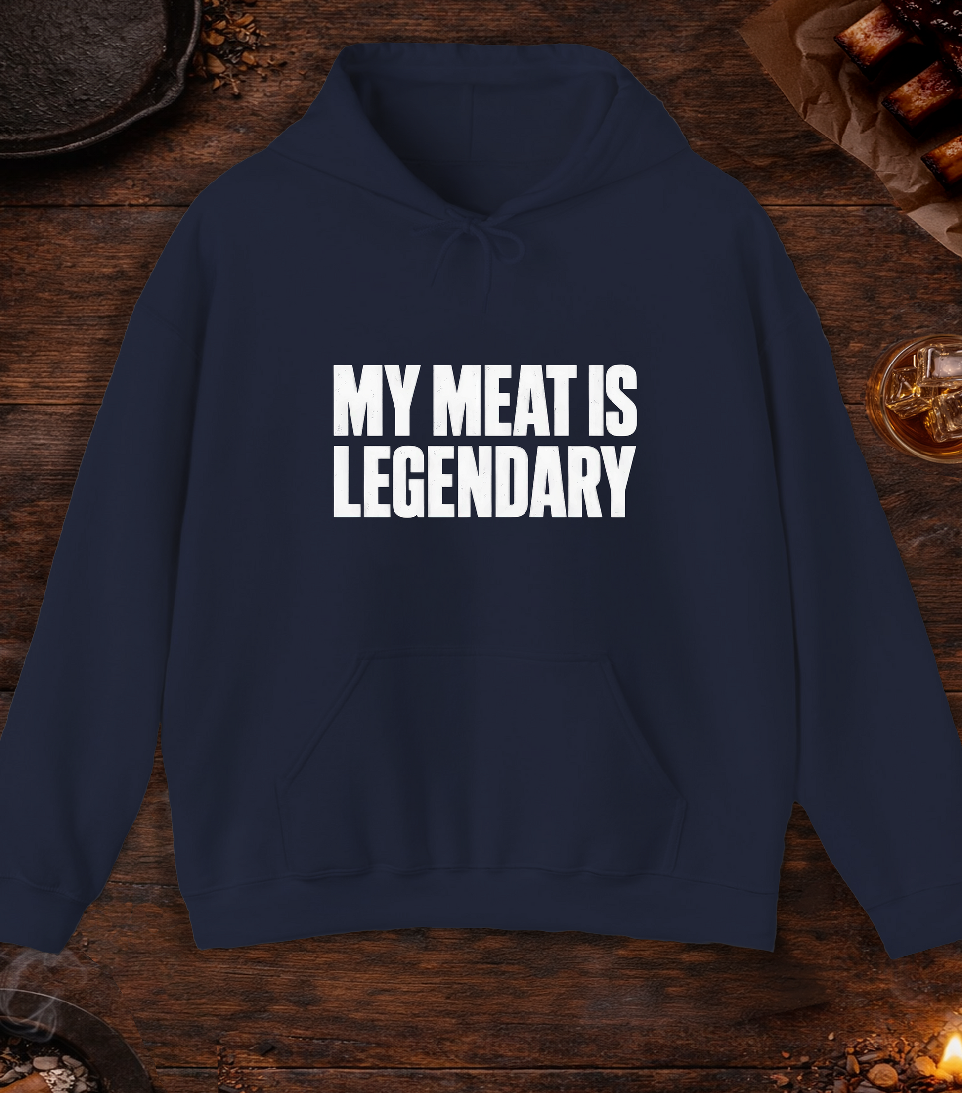 My Meat Is Legend Hoodie - Navy