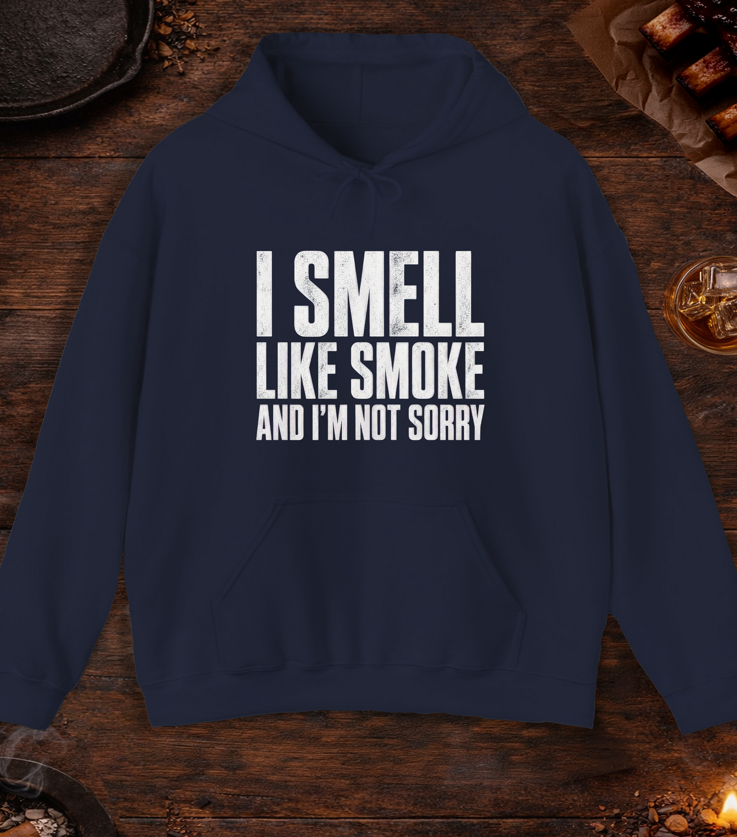 I Smell Like Smoke Hoodie - Navy