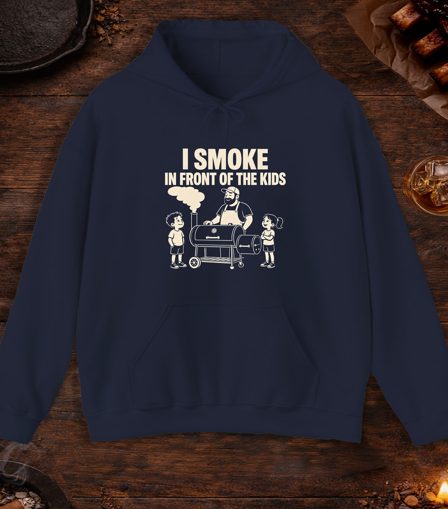 Smoke Kids Hoodie - Navy