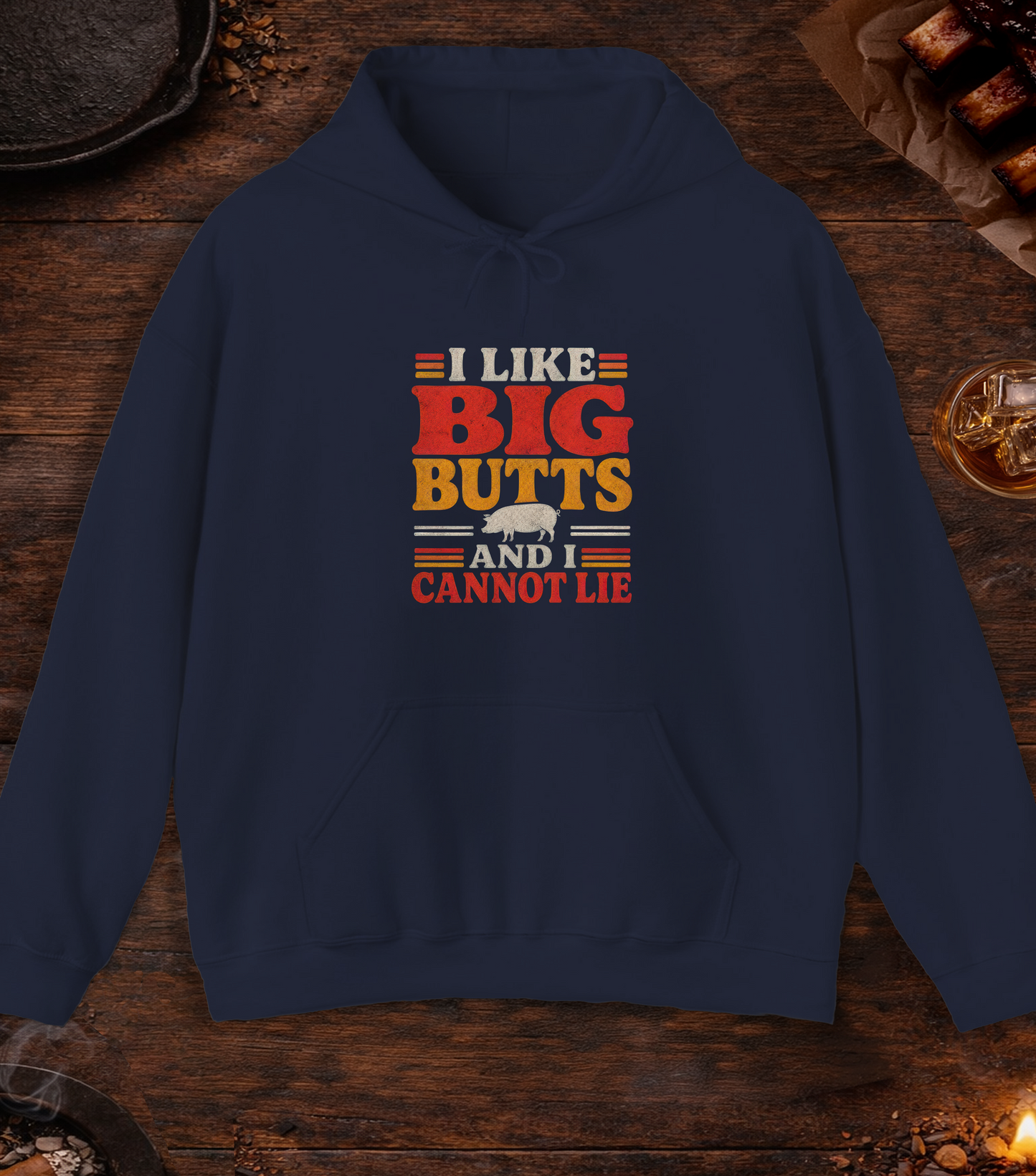 Like Big Butts Hoodie - Navy