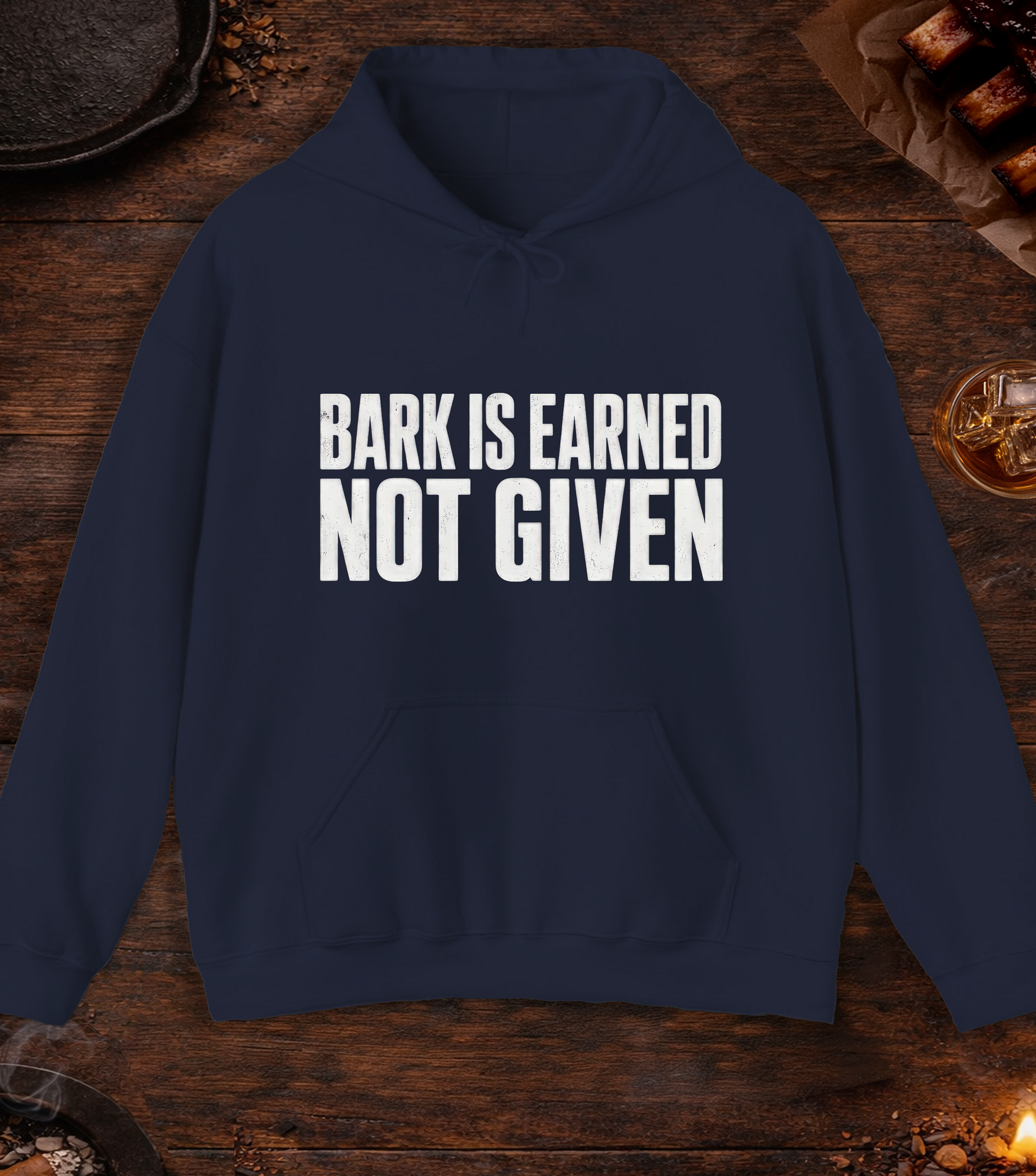 Bark Is Earned Hoodie - Navy