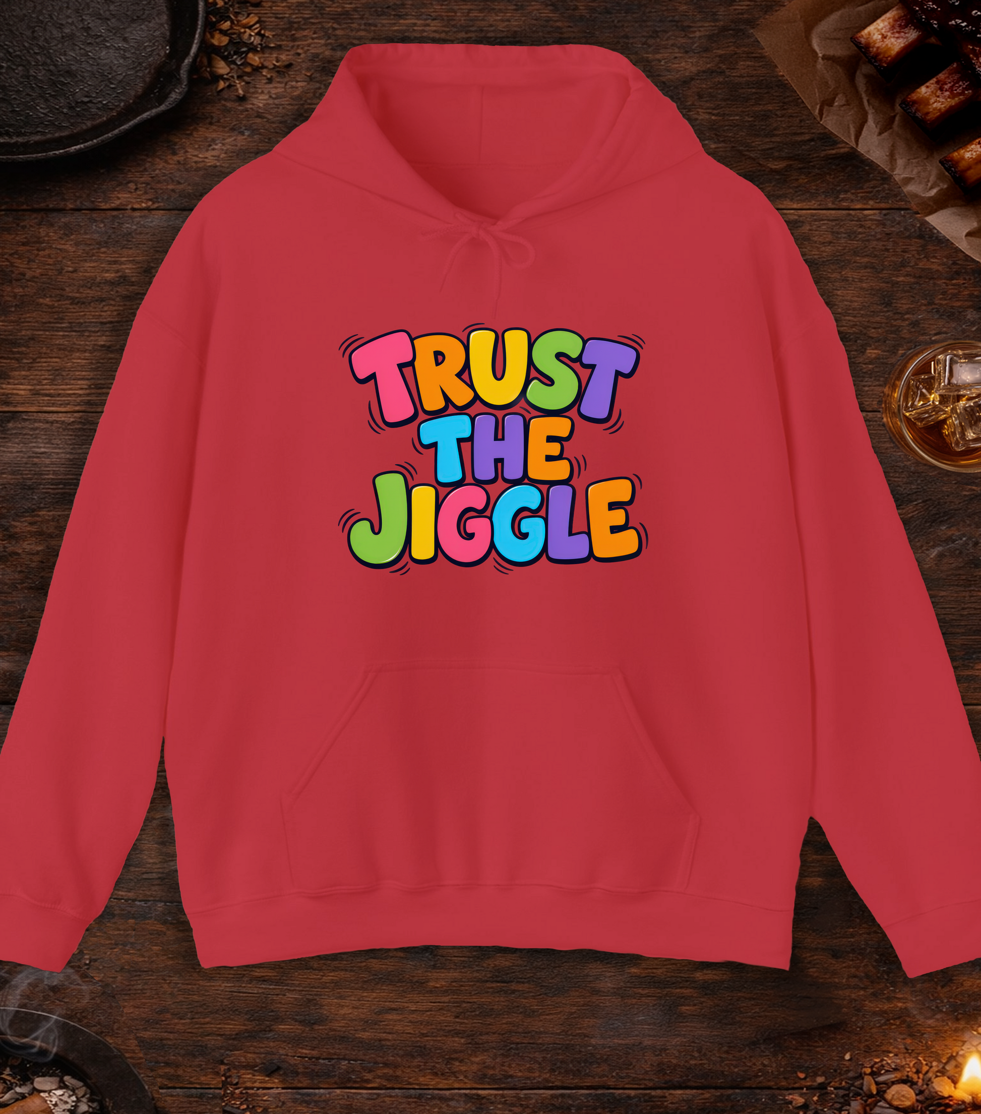 Trust the Jiggle Hoodie - Red