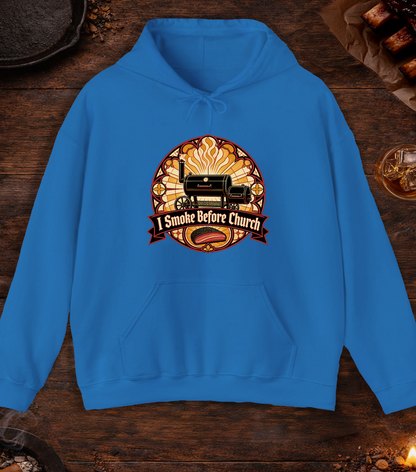I Smoke Before Church Hoodie - Royal
