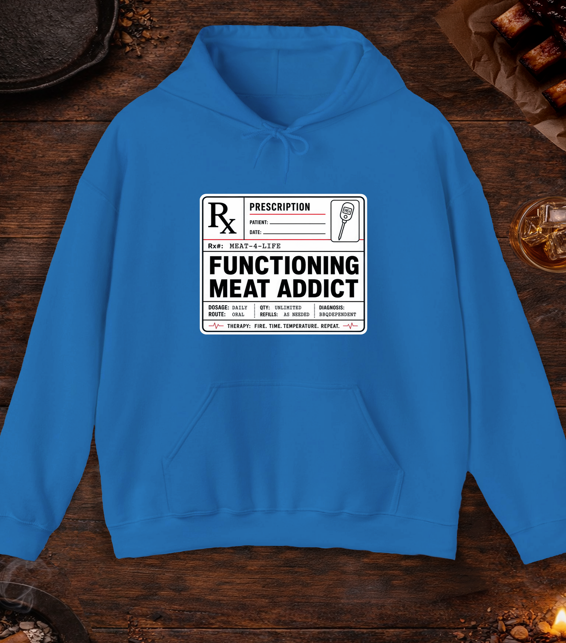 Functioning Meat Addict Hoodie - Royal