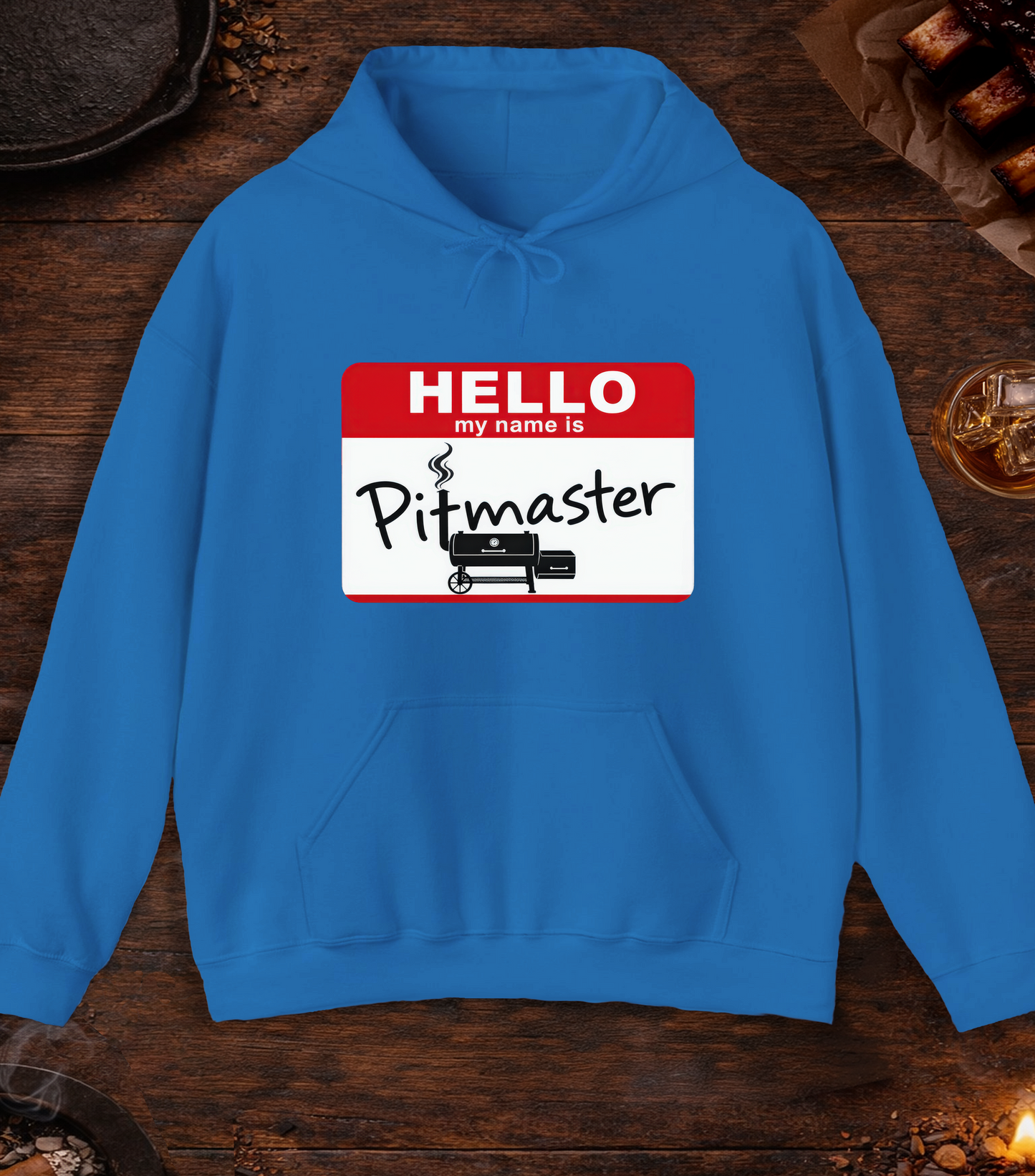 Hello My Name Is Pitmaster Hoodie - Royal