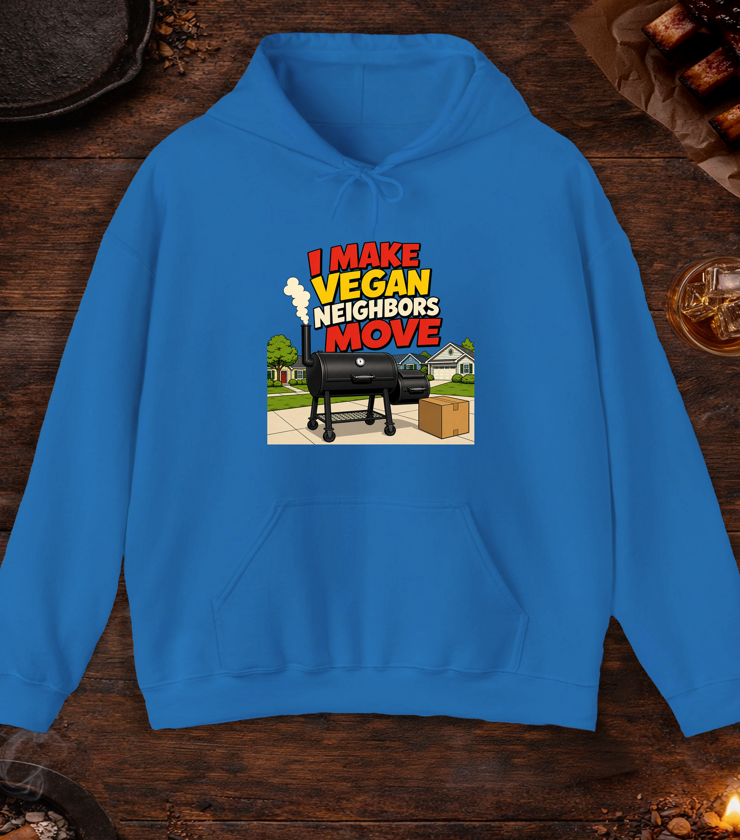 Vegan Neighbors Move Hoodie - Royal