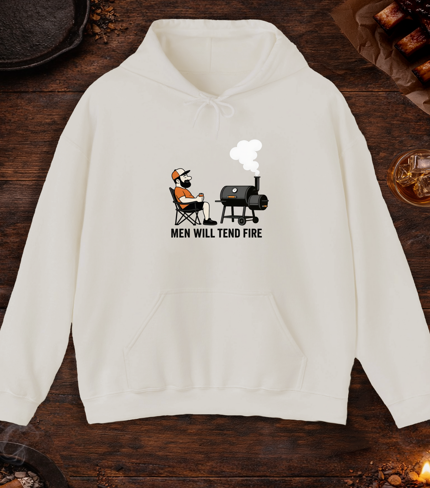Men Tend Fire Hoodie - Sand