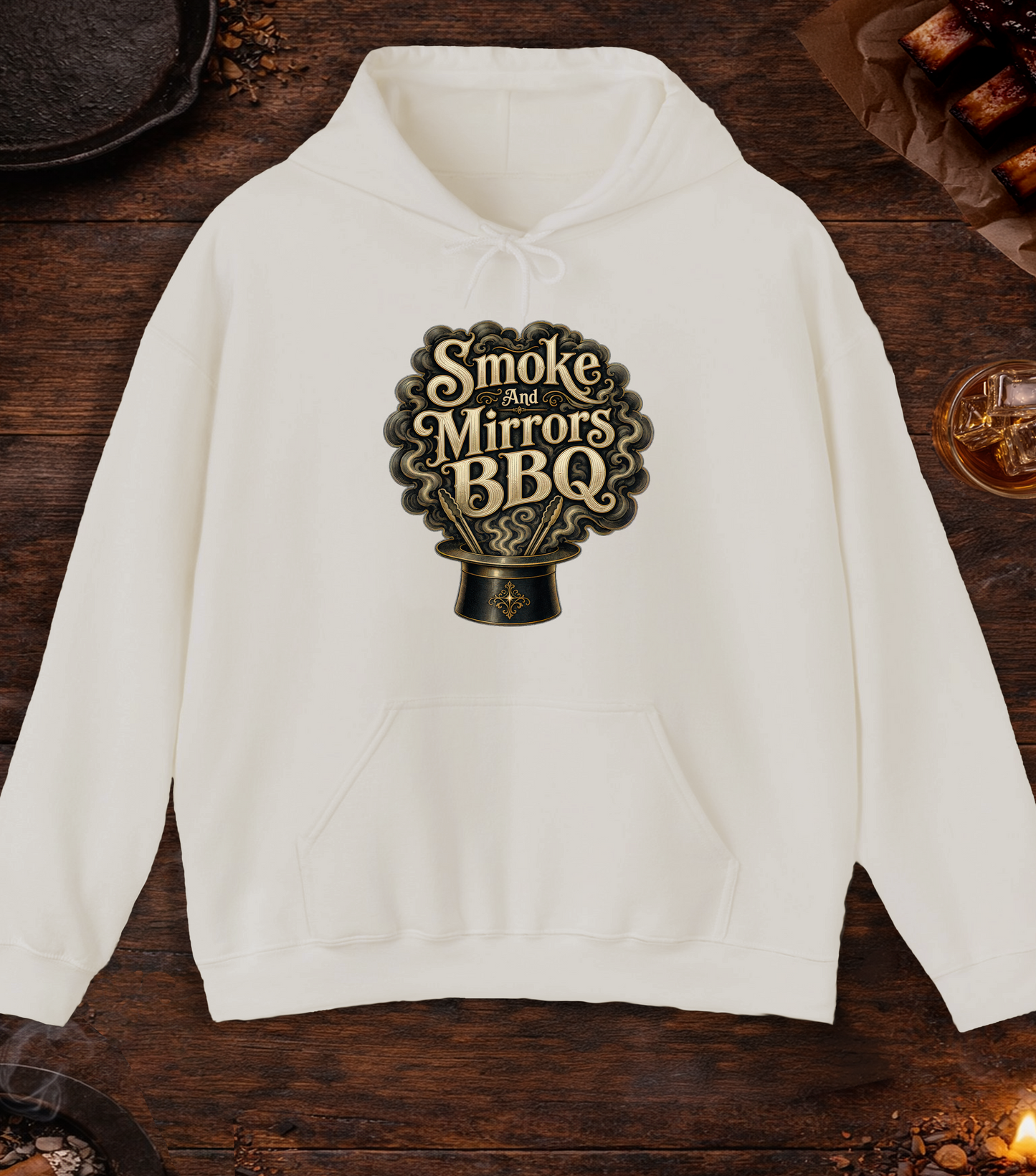 Smoke and Mirrors BBQ Hoodie - Sand