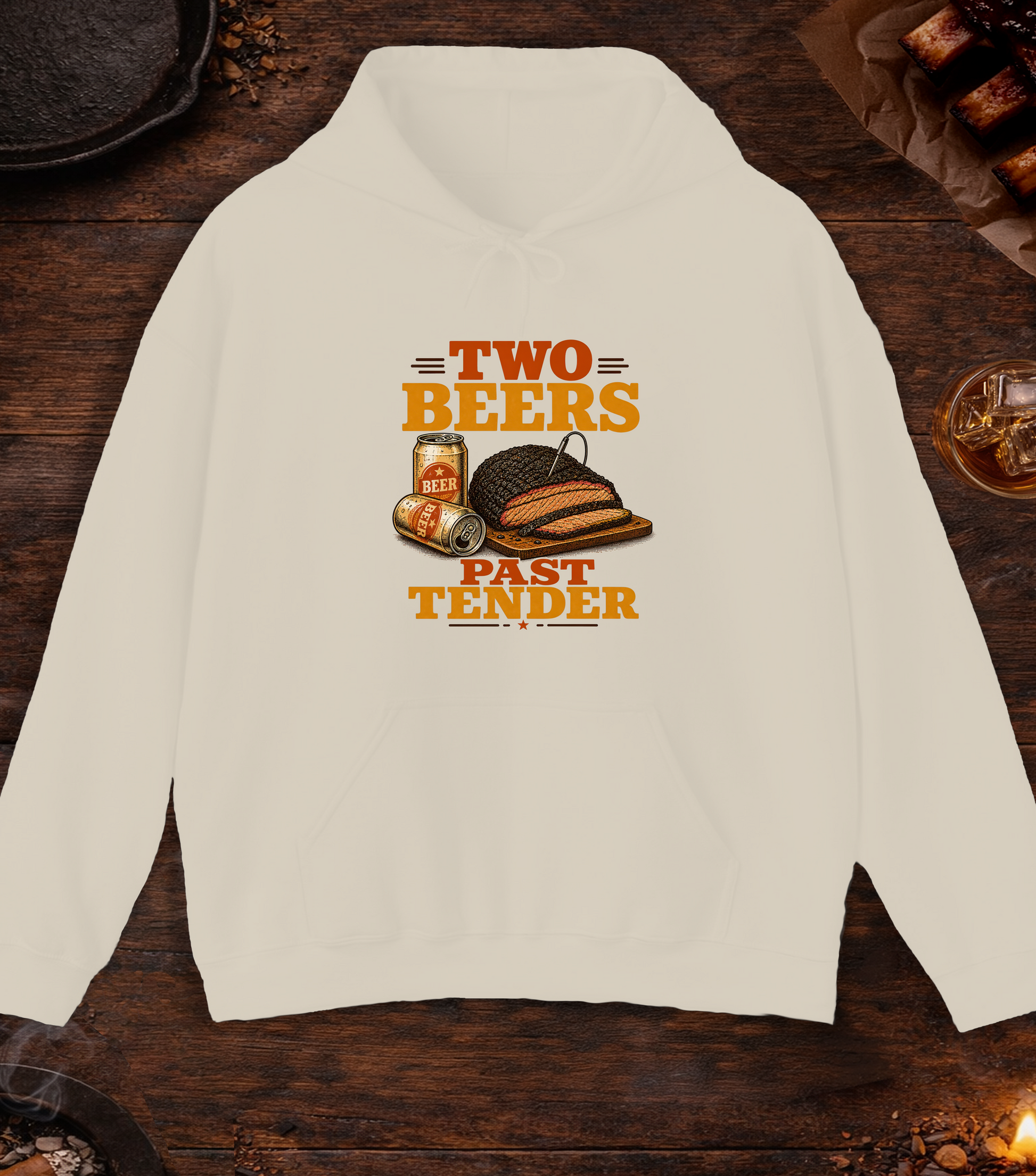 Two Beers Past Hoodie - Sand