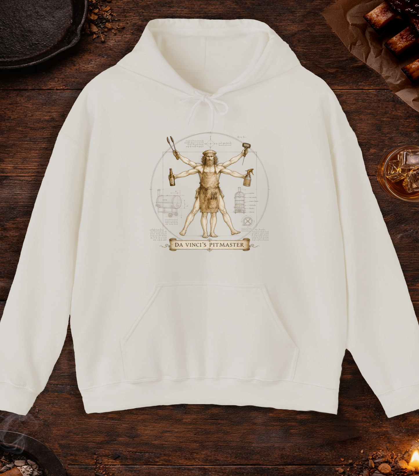 Da Vinci's Pitmaster Hoodie - Sand