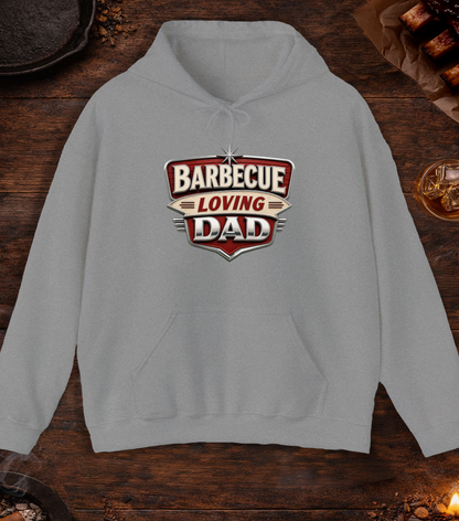 BBQ Loving Dad Hoodie - Sport Grey