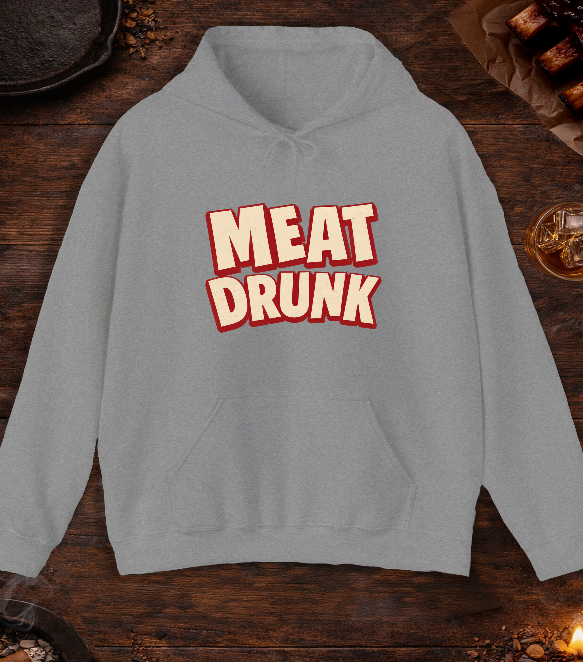 Meat Drunk Hoodie - Sport Grey