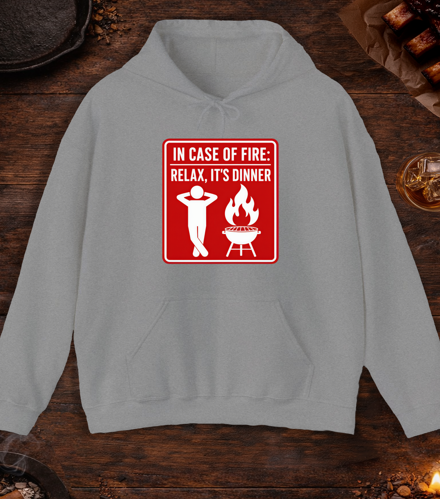 In Case of Fire Hoodie - Sport Grey