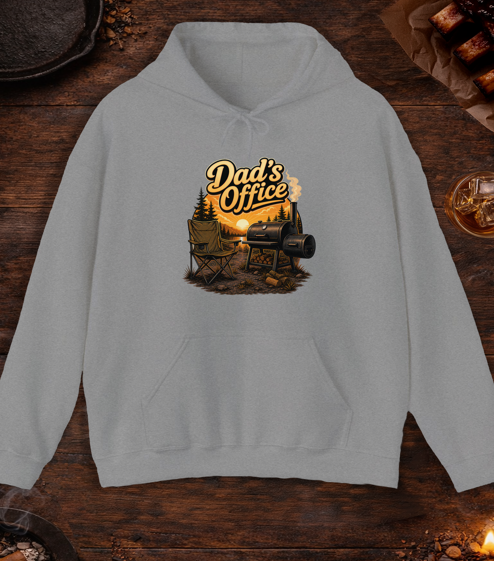 Dad's Office Hoodie - Sport Grey
