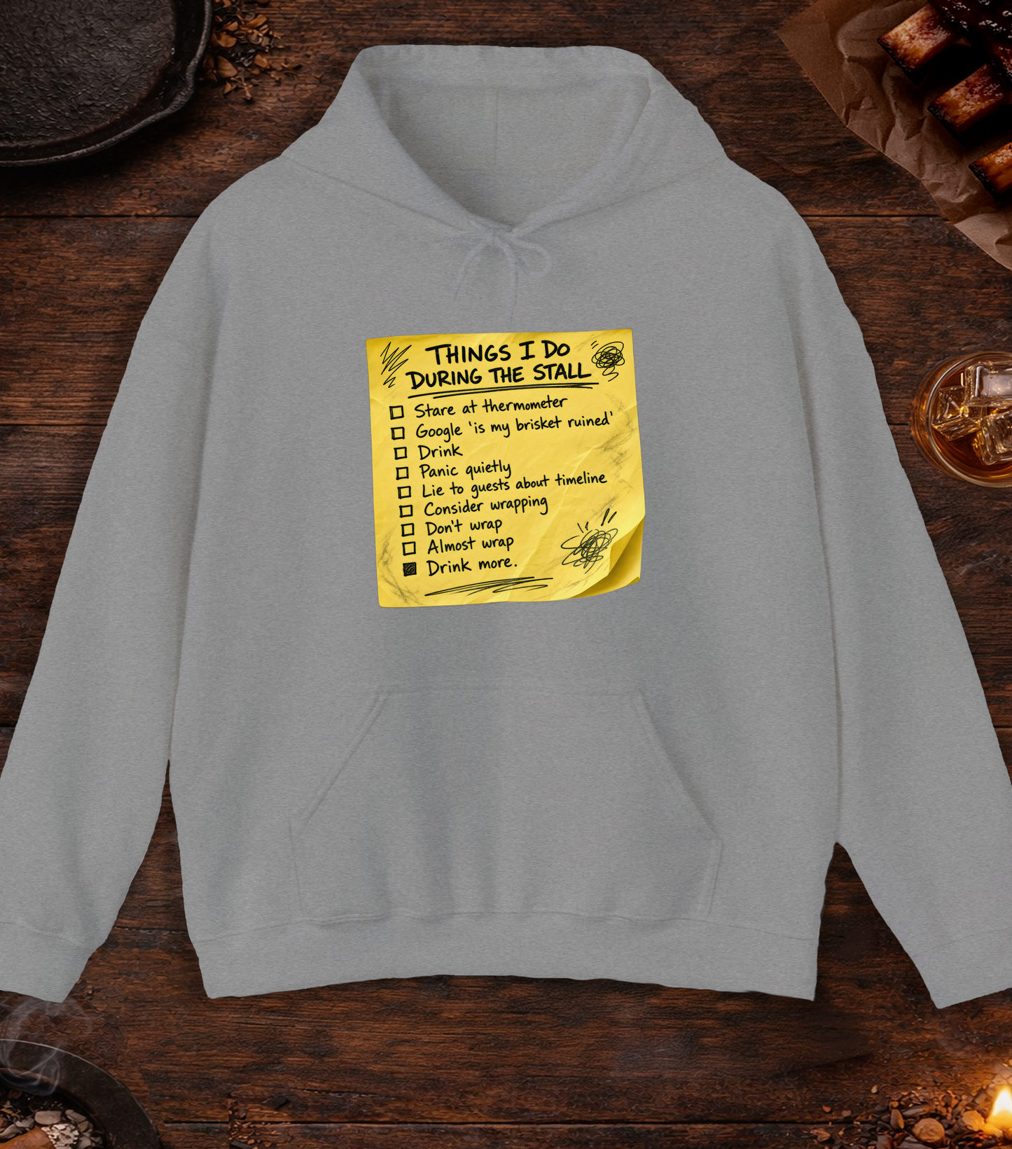 Things I Do During Stall Hoodie - Sport Grey