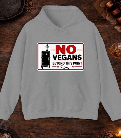 No Vegans Hoodie - Sport Grey