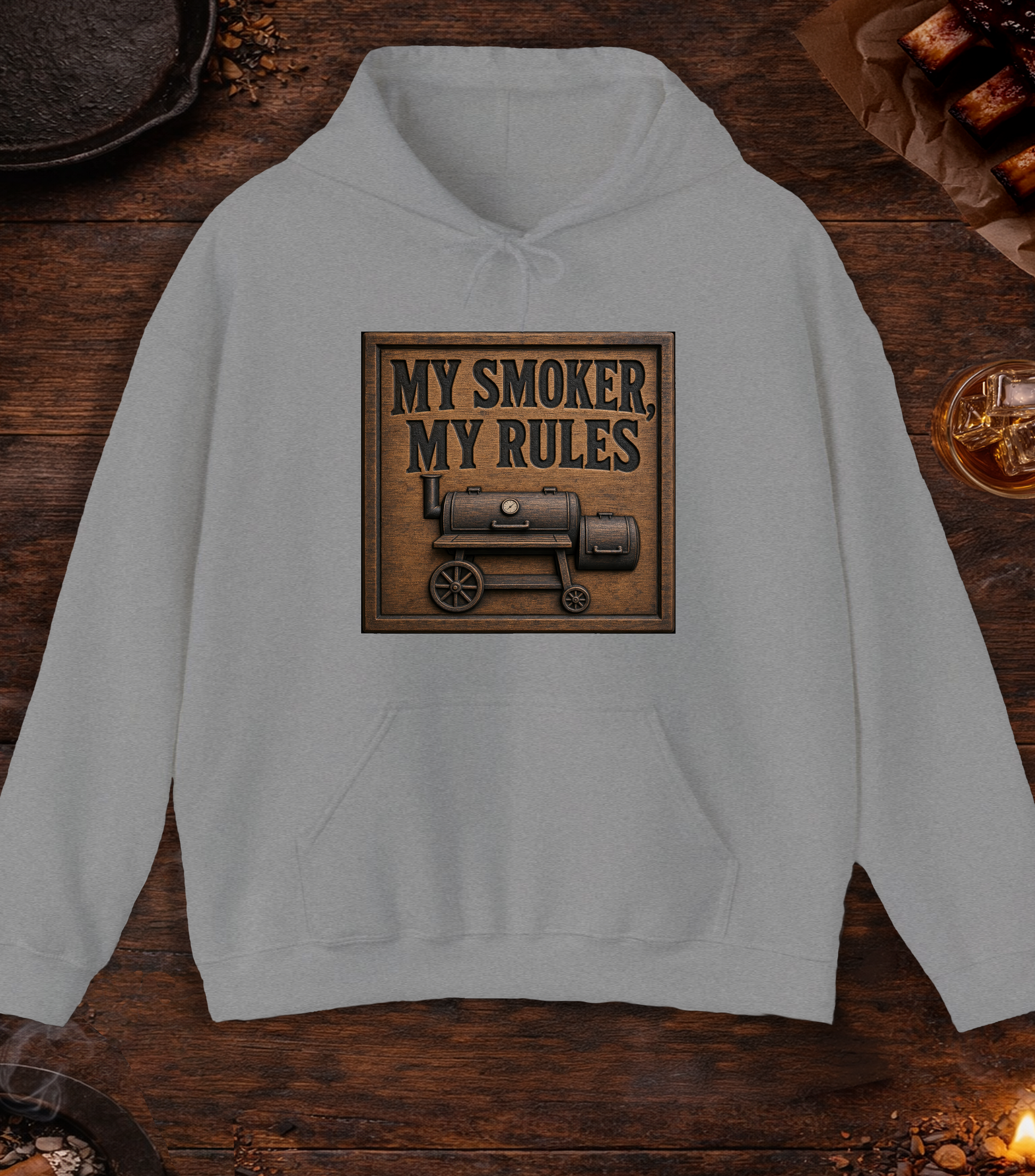 My Smoker My Rules Hoodie - Sport Grey