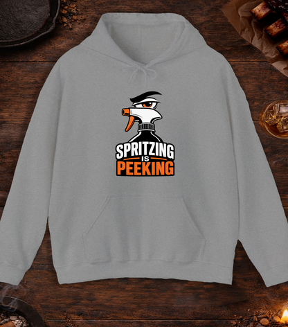 Spritzing Is Peeking Hoodie - Sport Grey