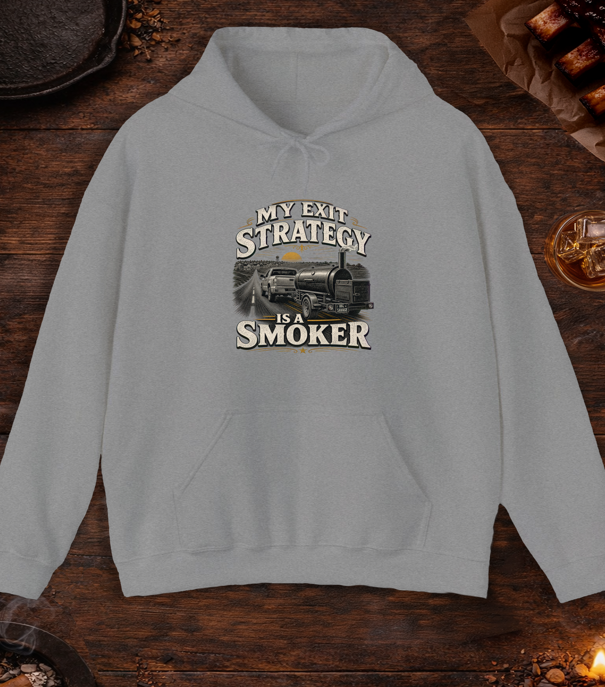 Exit Strategy Hoodie - Sport Grey