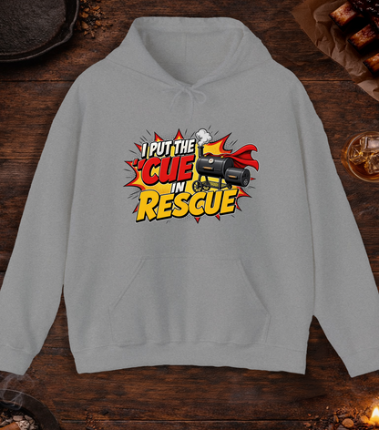 Cue in Rescue Hoodie - Sport Grey