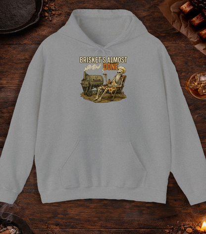 Briskets Almost Done Hoodie - Sport Grey
