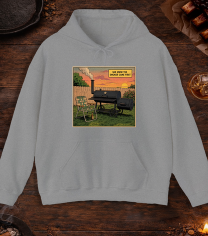 Smoker Came First Hoodie - Sport Grey