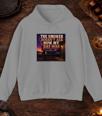 Doesn't Ask About My Day Hoodie - Sport Grey