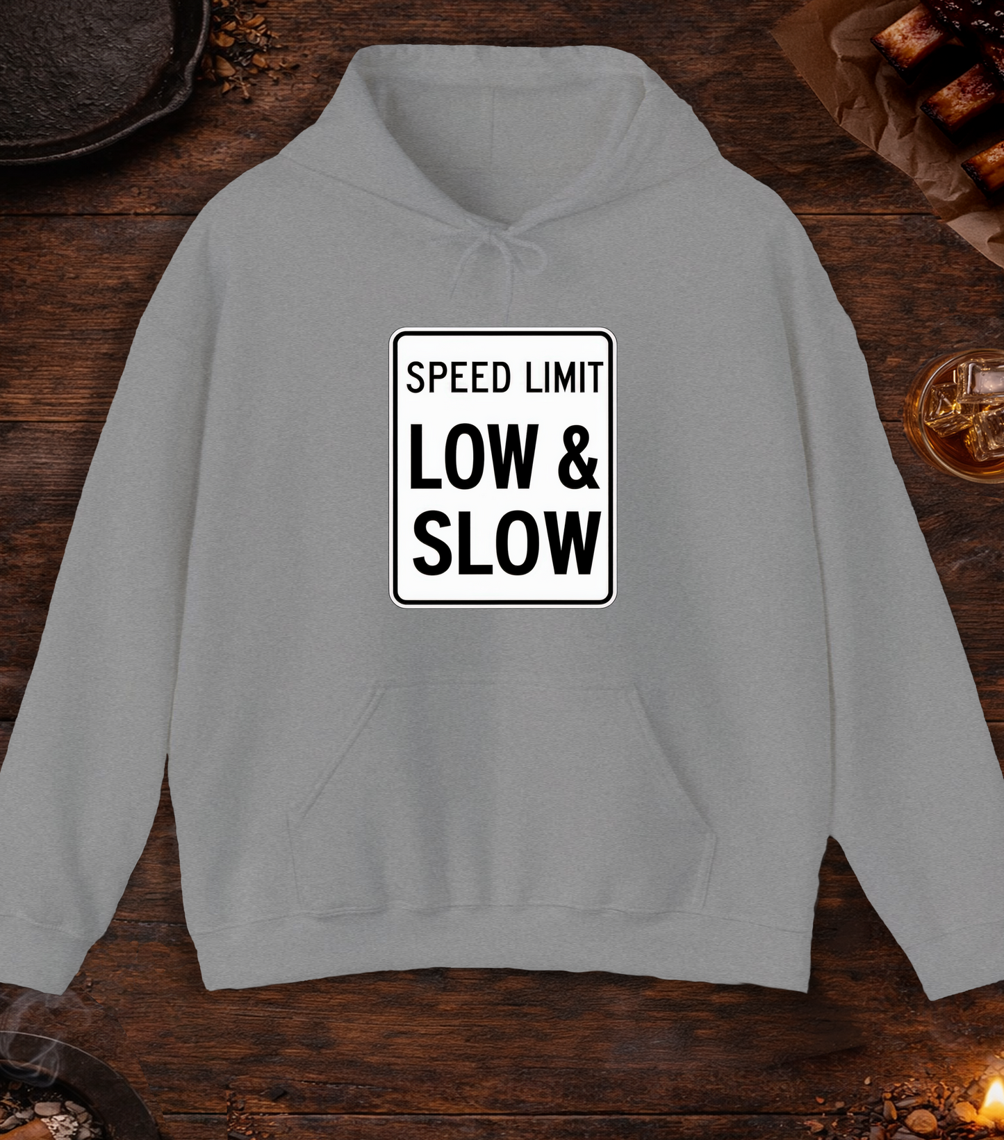Speed Limit Low Slow Hoodie - Sport Grey