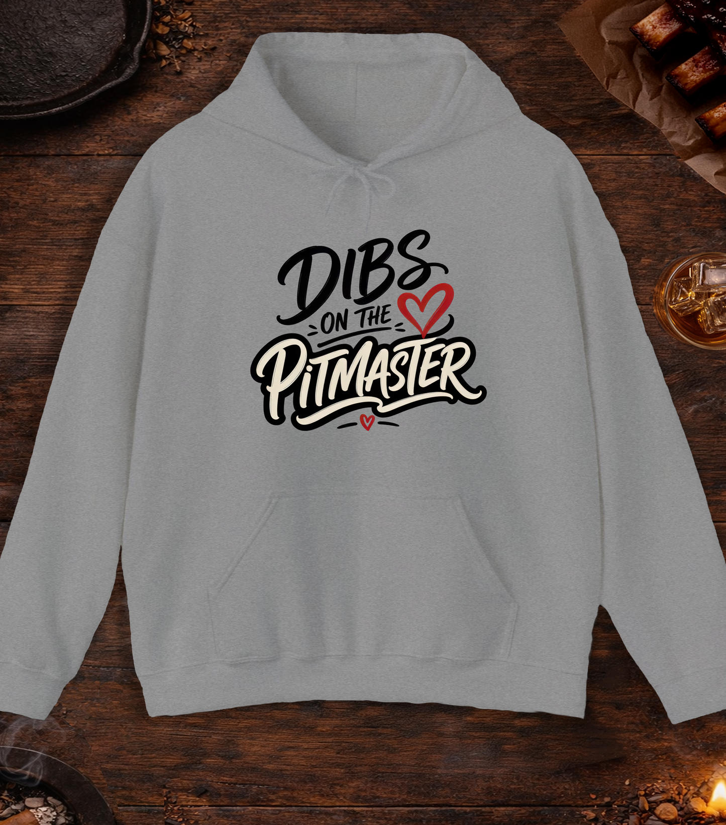 Dibs on the Pitmaster Hoodie - Sport Grey