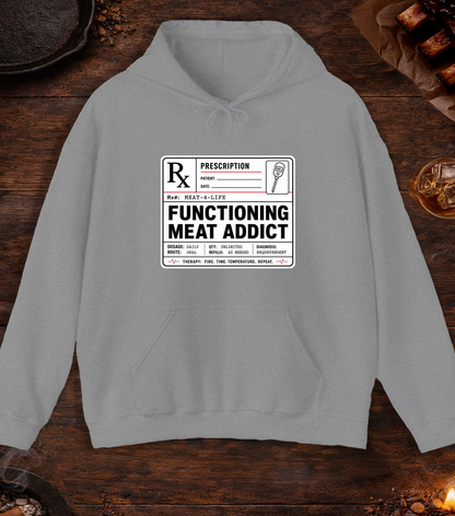 Functioning Meat Addict Hoodie - Sport Grey