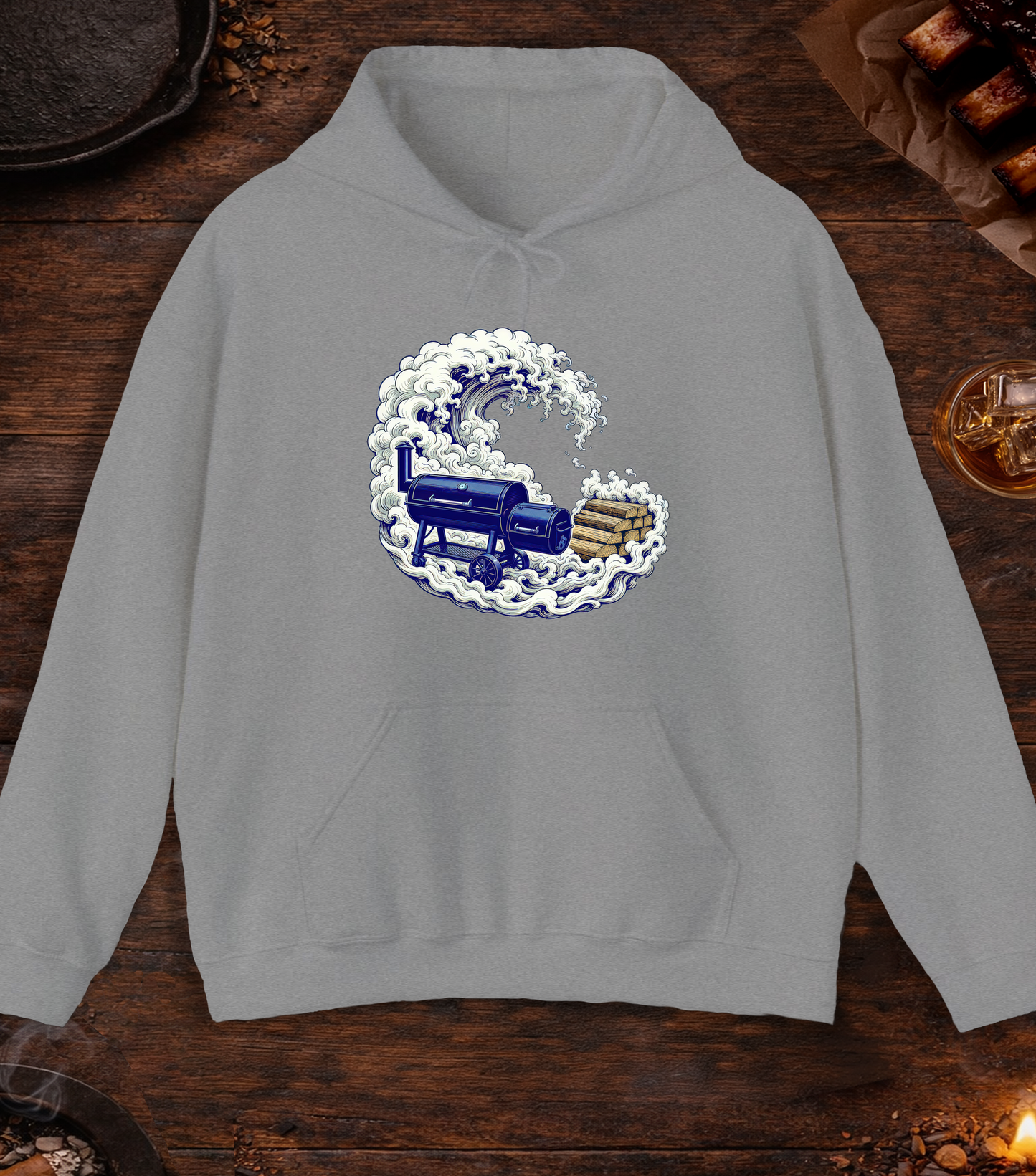 Smoke Wave Hoodie - Sport Grey