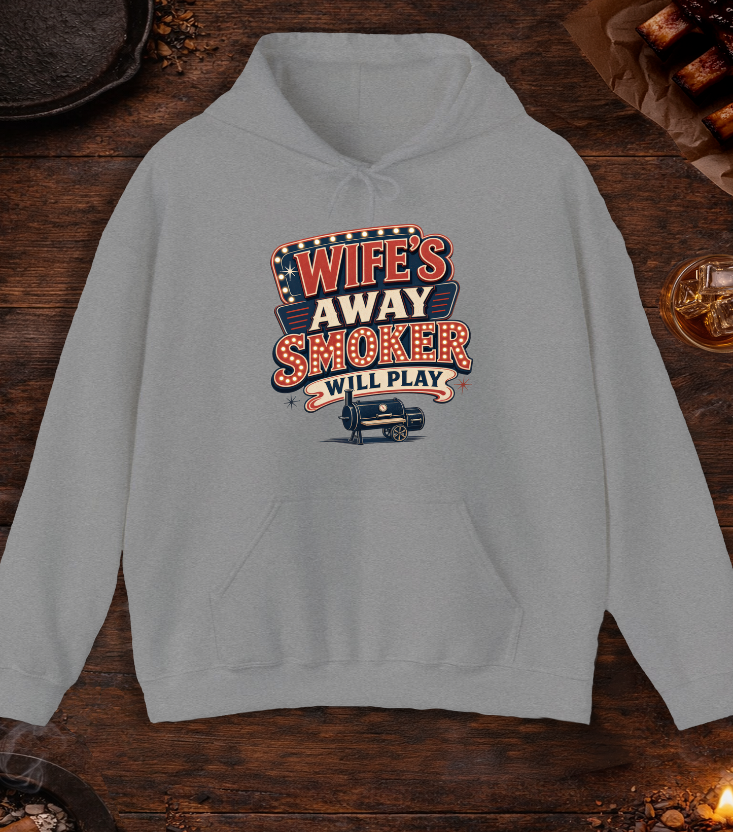 Wife's Away Hoodie - Sport Grey