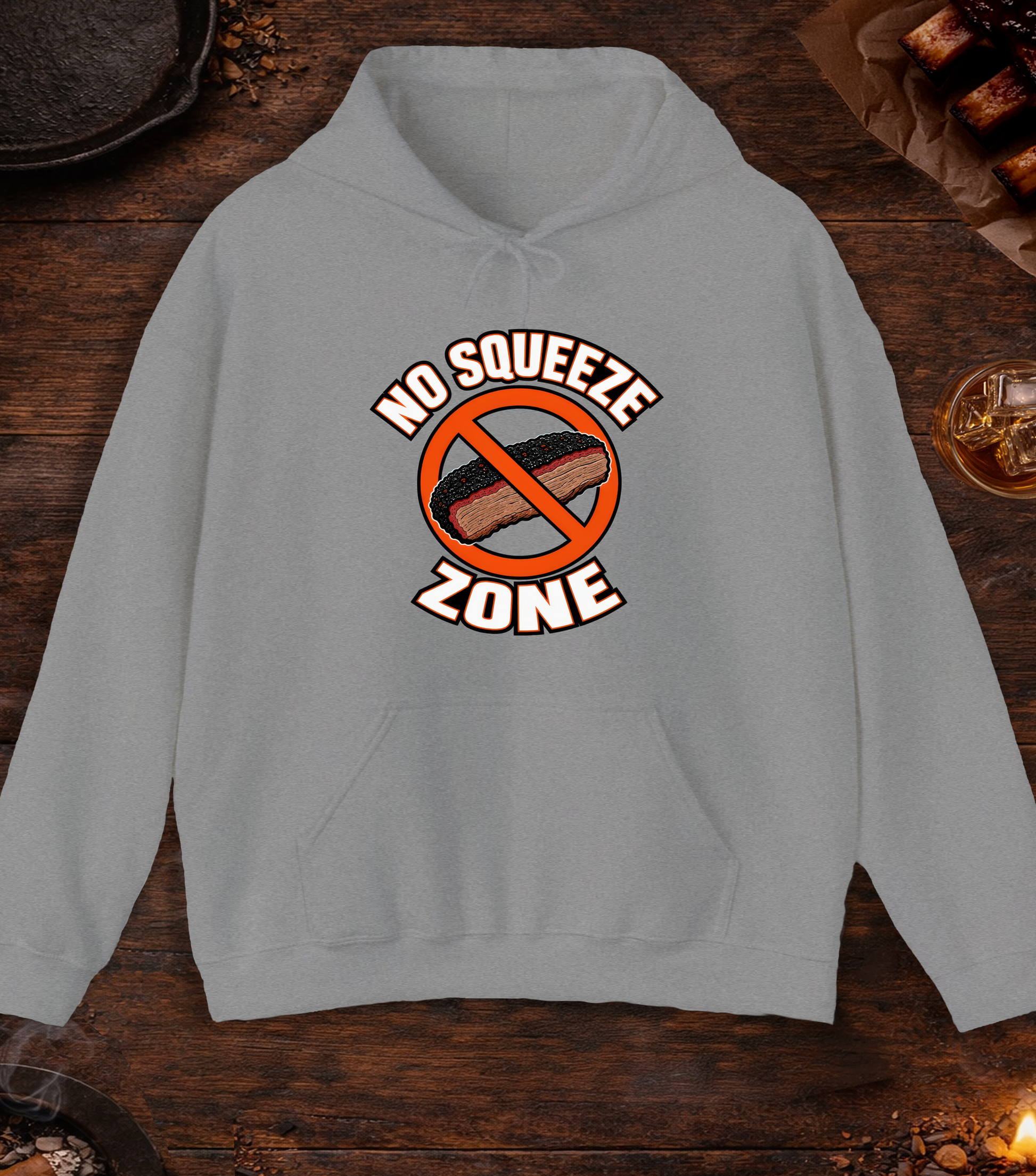 No Squeeze Zone Hoodie - Sport Grey