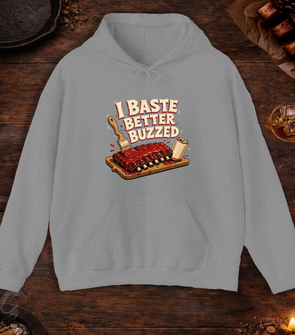 Baste Better Buzzed Hoodie - Sport Grey