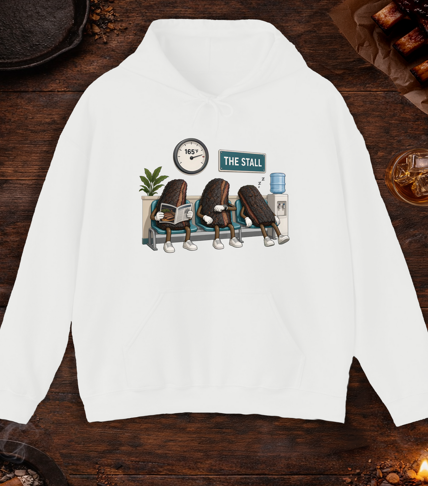 Stall Waiting Room Hoodie - White