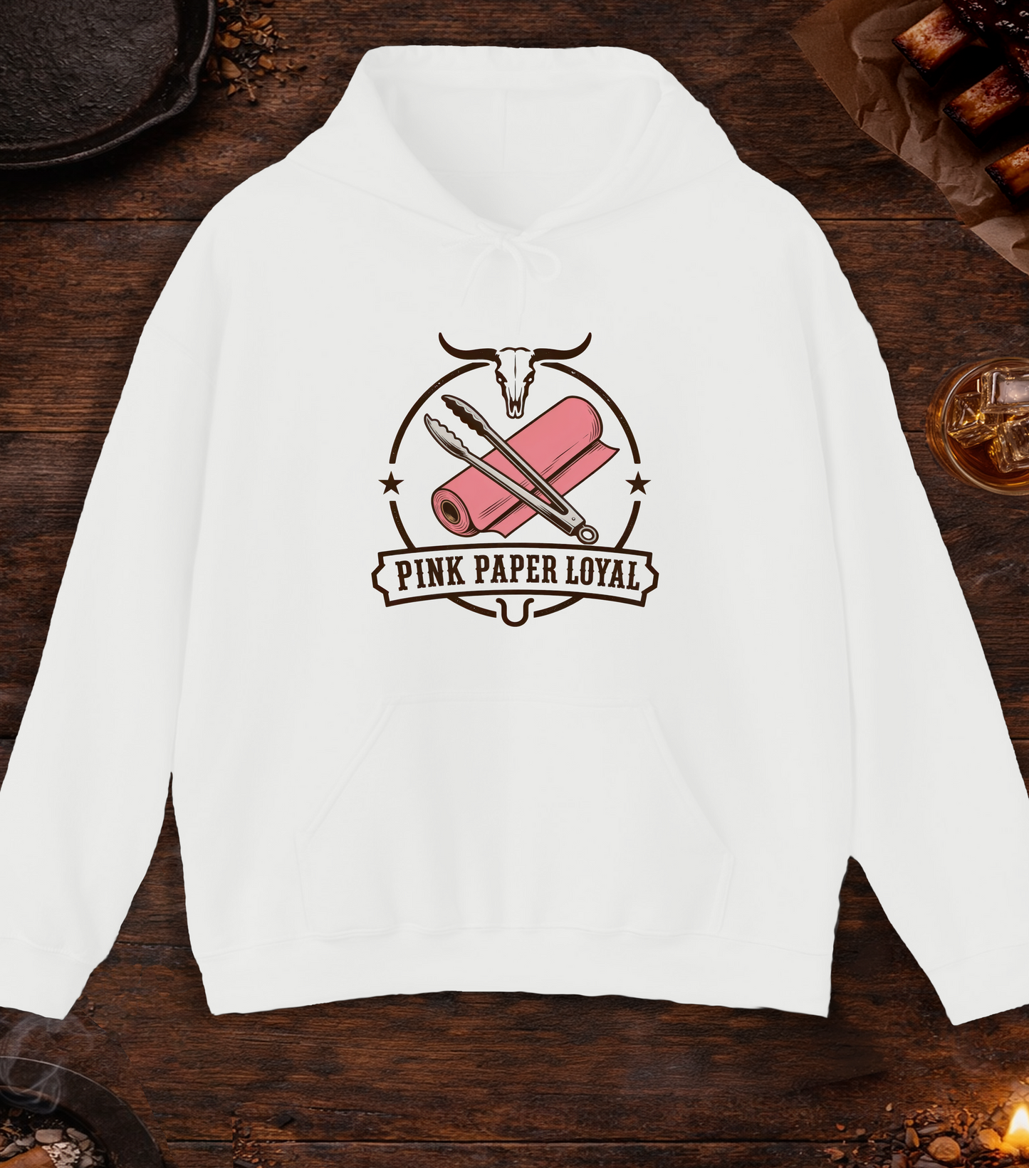 Pink Paper Loyal Hoodie - White
